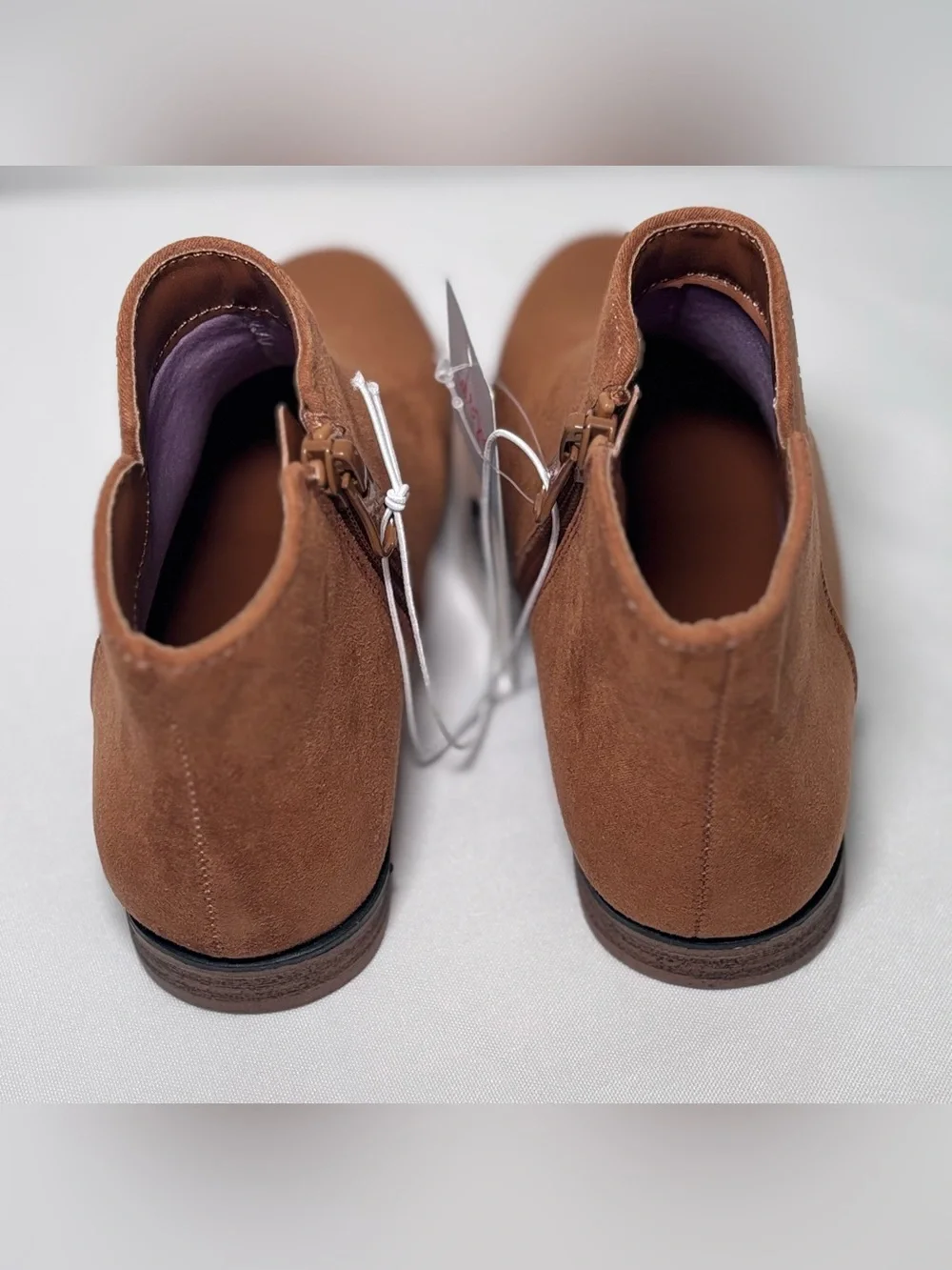 Cat & Jack Penelope Cognac Suede Ankle Boots